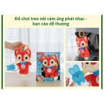 Đồ chơi treo nôi hình Cáo cam/ Gấu mèo cảm ứng phát nhạc Winfun cho bé