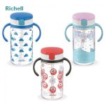 Bình ống hút uống nước AQ Richell 320ml cho bé (mẫu mới)