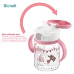 Bình ống hút uống nước AQ Richell 320ml cho bé (mẫu mới) - Image 2