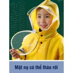 [Tặng quà] Áo mưa cho bé hình khủng long nhẹ mềm không mùi có mặt nạ che mặt (có ảnh thật) - Image 6
