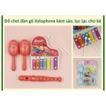 Đồ chơi Đàn gõ Xylophone kèm sáo, lục lạc, kèn harmonica cho bé Toys House - Image 2