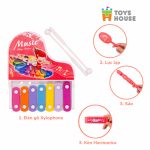 Đồ chơi Đàn gõ Xylophone kèm sáo, lục lạc, kèn harmonica cho bé Toys House - Image 5