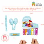Đồ chơi Đàn gõ Xylophone kèm sáo, lục lạc, kèn harmonica cho bé Toys House - Image 6