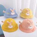 [Có ảnh thật] Nón vành tròn Quảng Châu có quai thêu hình thú nhiều mẫu cho bé đi chơi - Image 3