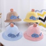 [Có ảnh thật] Nón vành tròn Quảng Châu có quai thêu hình thú nhiều mẫu cho bé đi chơi - Image 4