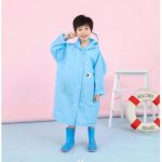 Áo mưa cho bé hình hươu cá sấu khủng long chất liệu Eva loại mỏng mềm không mùi có túi che balo (có ảnh thật) - Image 3