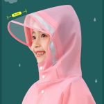 Áo mưa cho bé hình hươu cá sấu khủng long chất liệu Eva loại mỏng mềm không mùi có túi che balo (có ảnh thật) - Image 5