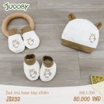 [Dokma-Judoby] Set nón bao tay chân cho bé từ sơ sinh vải mềm mại thoáng khí