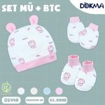 [Dokma-Judoby] Set nón bao tay chân cho bé từ sơ sinh vải mềm mại thoáng khí - Image 2