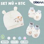 [Dokma-Judoby] Set nón bao tay chân cho bé từ sơ sinh vải mềm mại thoáng khí - Image 3
