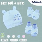 [Dokma-Judoby] Set nón bao tay chân cho bé từ sơ sinh vải mềm mại thoáng khí - Image 4
