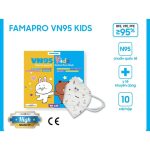 Khẩu trang y tế trẻ em kháng khuẩn 4 lớp Famapro VN95 Kids cho bé lớn 4-8 tuổi (set 10c) - Image 3