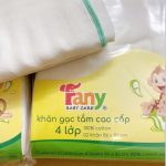 Khăn tắm vải gạc 4 lớp Fany 86x86cm (set 2 cái) cho bé - Image 4