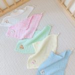 Khăn sữa xô 6 lớp Monona sợi bông tự nhiên mềm mại cho bé (hộp set 3 cái) - Image 2