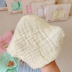 Khăn sữa xô 6 lớp Monona sợi bông tự nhiên mềm mại cho bé (hộp set 3 cái) - Image 6