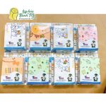 Khăn sữa gạc 2 mặt vải Fany màu trơn / in hình nhiều mẫu cho bé