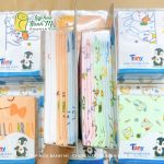 Khăn sữa gạc 2 mặt vải Fany màu trơn / in hình nhiều mẫu cho bé - Image 2