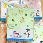 Khăn sữa gạc 2 mặt vải Fany màu trơn / in hình nhiều mẫu cho bé - Image 3
