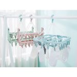Móc chùm Giàn phơi 32 kẹp gấp gọn gấp đôi lại được treo phơi quần áo trẻ em - Image 4