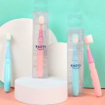 Bàn chải đánh răng cotton lông tơ Raoyi màu trơn cho bé