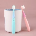 Bàn chải đánh răng cotton lông tơ Raoyi màu trơn cho bé - Image 3