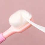 Bàn chải đánh răng cotton lông tơ Raoyi màu trơn cho bé - Image 5