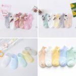 Vớ tất lưới hè mỏng Robibabi (set 5) nhiều mẫu hoa quả, khủng long, hình thú cho bé - Image 3