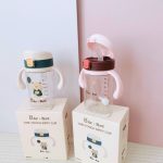 [về mẫu 2024] Bình nước nắp bật Bar Rot one touch kèm quả tạ cho bé đi học - Image 6