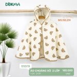 Áo choàng cánh dơi vải xô muslin 2 lớp Dokma DS519 bảo vệ cho bé - Image 5