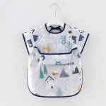 Áo yếm ăn dặm có máng cao cấp cho bé cộc tay/ tay dài - Image 5