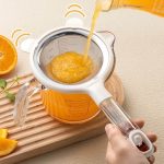 Rây lọc cháo bằng inox hình Gấu cán nhiều màu 12cm cho bé ăn dặm - Image 4