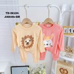 Bộ dài Minky hình thú có tai ống bo chất liệu thun lạnh 5 mẫu có size nhí 90-120 size đại 130-150 cho bé - Image 5