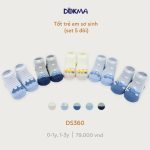 Set 5 đôi vớ tất trẻ em Dokma thun mềm dày dặn cho bé - Image 3
