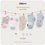 Set 5 đôi vớ tất trẻ em Dokma thun mềm dày dặn cho bé - Image 4