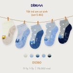 Set 5 đôi vớ tất trẻ em Dokma thun mềm dày dặn cho bé - Image 5