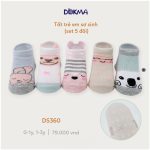 Set 5 đôi vớ tất trẻ em Dokma thun mềm dày dặn cho bé - Image 6