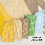 Bộ dài Minky raglan caro phối túi chất liệu thun lạnh 5 mẫu có size nhí 90-120 size đại 130-150 cho bé - Image 5