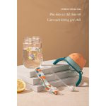[Thanh lý] Bình uống nước ống hút hình Heo - Gấu - Hươu có dây đeo cho bé nhiều hình nhiều size (có ảnh thật) - Image 5