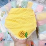 Khăn yếm tam giác 2in1 Kiluta vải muslin in hình nổi có cúc bấm cho bé (có ảnh thật) - Image 3