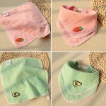 Khăn yếm tam giác 2in1 Kiluta vải muslin in hình nổi có cúc bấm cho bé (có ảnh thật) - Image 4