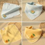 Khăn yếm tam giác 2in1 Kiluta vải muslin in hình nổi có cúc bấm cho bé (có ảnh thật) - Image 5