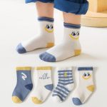 Set 4 đôi vớ / tất thu đông Nemo Baby phối màu ấm áp mang cho bé - Image 2