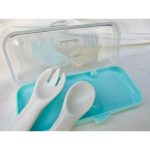 Bộ muỗng nĩa/ thìa dĩa Nakano cho bé kèm hộp đựng tập ăn dặm - Image 3