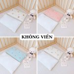 Gối bông lót đầu điều hòa Monona không viền / có viền cho bé từ sơ sinh thấm hút thoáng khí - Image 3