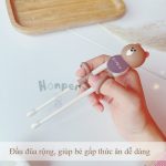Đũa tập ăn hình Gấu Thỏ Honper HP124 có hộp đựng xịn xò cho bé - Image 2