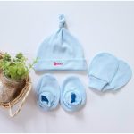 Set 3 món Nón bao tay chân Bunny cho bé sơ sinh - Image 3