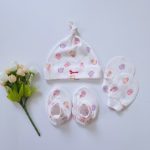 Set 3 món Nón bao tay chân Bunny cho bé sơ sinh - Image 6