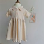 Đầm thun cổ polo thanh lich nhẹ nhàng cho bé gái phù hợp đi chơi đi học - Image 5