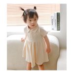 Đầm thun cổ polo thanh lich nhẹ nhàng cho bé gái phù hợp đi chơi đi học - Image 6