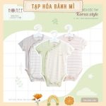 BodyChip HRNEE cài chéo cộc tay có sọc Korea style cho bé